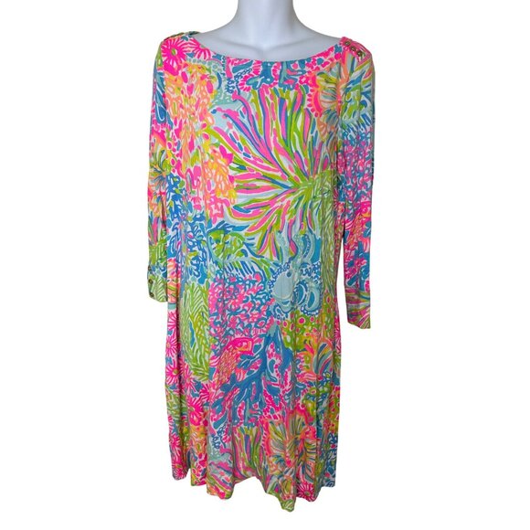Lilly Pulitzer Womens Sophie Dress Large Rayon/Spandex 3/4 Sleeve Travel Dress - Picture 3 of 6